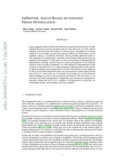 ImProver: Agent-Based Automated Proof Optimization