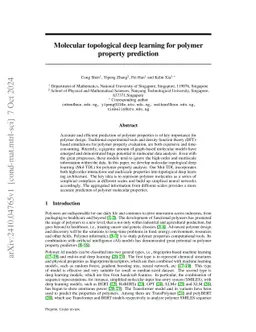Molecular topological deep learning for polymer property prediction