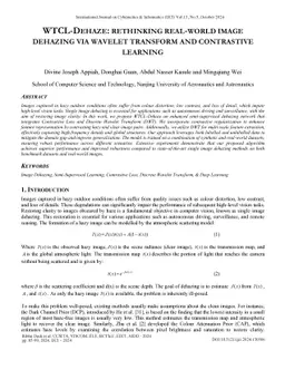 WTCL-Dehaze: Rethinking Real-world Image Dehazing via Wavelet Transform
  and Contrastive Learning