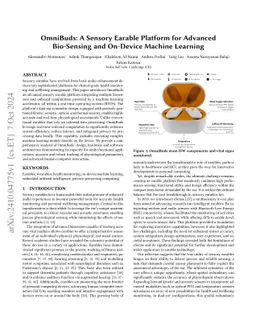 OmniBuds: A Sensory Earable Platform for Advanced Bio-Sensing and
  On-Device Machine Learning