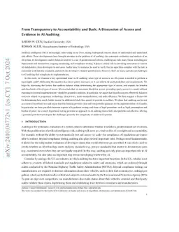 From Transparency to Accountability and Back: A Discussion of Access and
  Evidence in AI Auditing