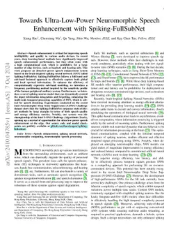 Towards Ultra-Low-Power Neuromorphic Speech Enhancement with
  Spiking-FullSubNet