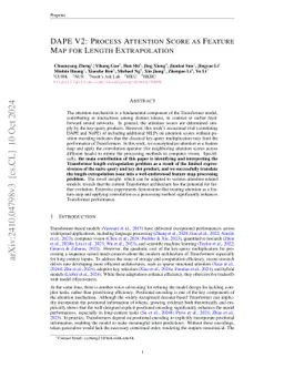 DAPE V2: Process Attention Score as Feature Map for Length Extrapolation