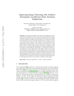 Improving Image Clustering with Artifacts Attenuation via Inference-Time
  Attention Engineering