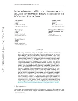 Physics-Informed GNN for non-linear constrained optimization: PINCO a
  solver for the AC-optimal power flow