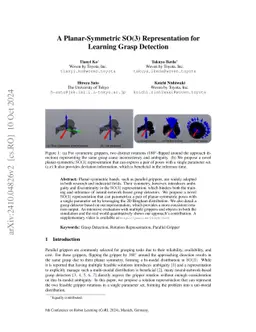 A Planar-Symmetric SO(3) Representation for Learning Grasp Detection