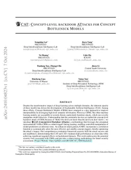 CAT: Concept-level backdoor ATtacks for Concept Bottleneck Models