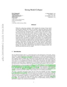 Strong Model Collapse