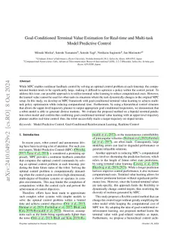 Goal-Conditioned Terminal Value Estimation for Real-time and Multi-task
  Model Predictive Control