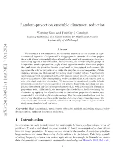 Random-projection ensemble dimension reduction