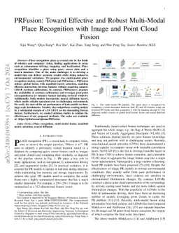 PRFusion: Toward Effective and Robust Multi-Modal Place Recognition with
  Image and Point Cloud Fusion