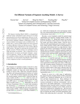 On Efficient Variants of Segment Anything Model: A Survey