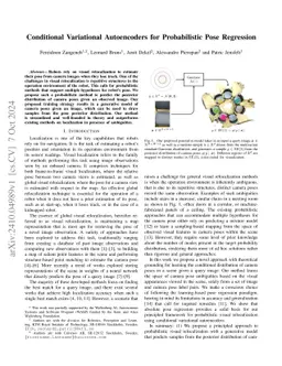 Conditional Variational Autoencoders for Probabilistic Pose Regression