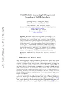 SkillMatch: Evaluating Self-supervised Learning of Skill Relatedness