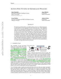 Active Fine-Tuning of Multi-Task Policies