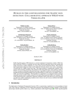 Human-in-the-loop Reasoning For Traffic Sign Detection: Collaborative Approach Yolo With Video-llava