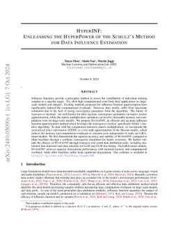 HyperINF: Unleashing the HyperPower of the Schulz's Method for Data Influence Estimation