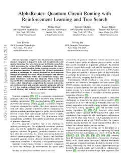 AlphaRouter: Quantum Circuit Routing with Reinforcement Learning and
  Tree Search