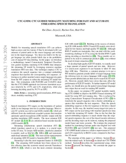 CTC-GMM: CTC guided modality matching for fast and accurate streaming
  speech translation