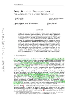 Presto! Distilling Steps and Layers for Accelerating Music Generation