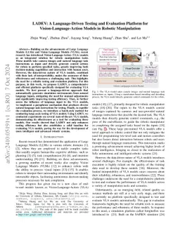 LADEV: A Language-Driven Testing and Evaluation Platform for
  Vision-Language-Action Models in Robotic Manipulation