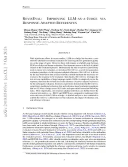 RevisEval: Improving LLM-as-a-Judge via Response-Adapted References