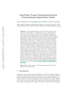TuneVLSeg: Prompt Tuning Benchmark for Vision-Language Segmentation
  Models