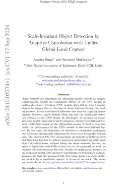 Scale-Invariant Object Detection by Adaptive Convolution with Unified Global-Local Context
