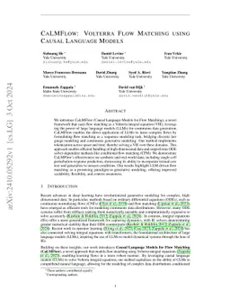 CaLMFlow: Volterra Flow Matching using Causal Language Models