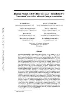 Trained Models Tell Us How to Make Them Robust to Spurious Correlation
  without Group Annotation