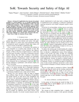 SoK: Towards Security and Safety of Edge AI