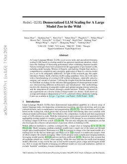 Model-GLUE: Democratized LLM Scaling for A Large Model Zoo in the Wild