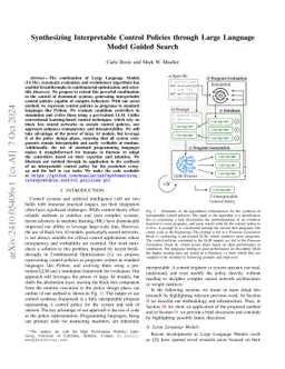 Synthesizing Interpretable Control Policies through Large Language Model Guided Search