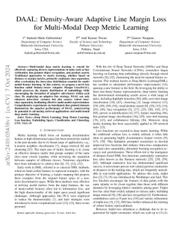 DAAL: Density-Aware Adaptive Line Margin Loss for Multi-Modal Deep
  Metric Learning
