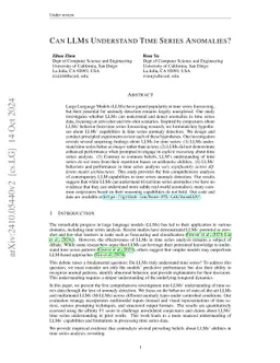 Can LLMs Understand Time Series Anomalies?