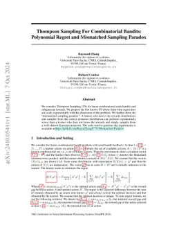 Thompson Sampling For Combinatorial Bandits: Polynomial Regret and
  Mismatched Sampling Paradox