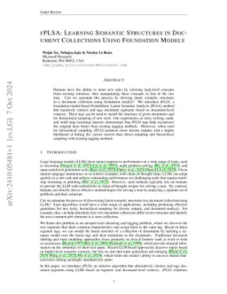 fLSA: Learning Semantic Structures in Document Collections Using Foundation Models