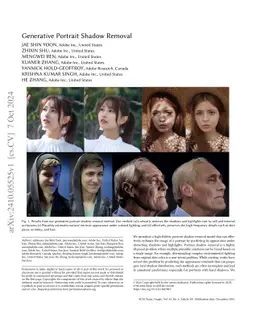 Generative Portrait Shadow Removal