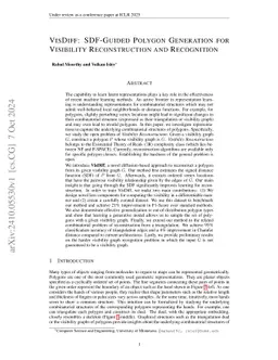 VisDiff: SDF-Guided Polygon Generation for Visibility Reconstruction and Recognition
