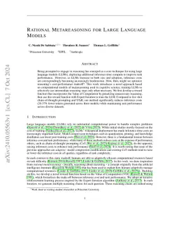 Rational Metareasoning for Large Language Models