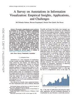A Survey on Annotations in Information Visualization: Empirical
  Insights, Applications, and Challenges