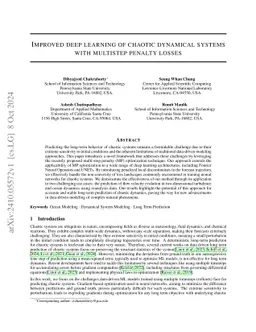 Improved deep learning of chaotic dynamical systems with multistep
  penalty losses