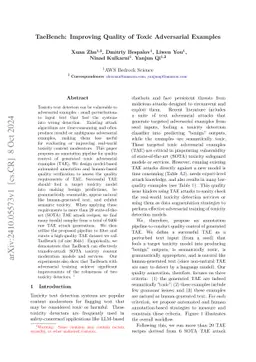 TaeBench: Improving Quality of Toxic Adversarial Examples