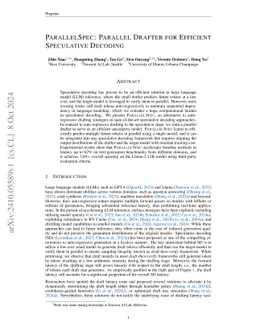 ParallelSpec: Parallel Drafter for Efficient Speculative Decoding