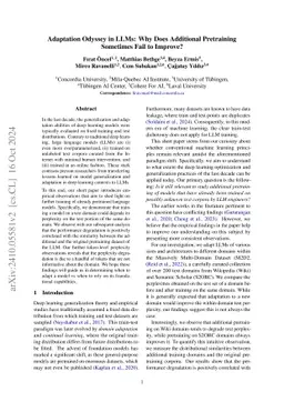 Adaptation Odyssey in LLMs: Why Does Additional Pretraining Sometimes
  Fail to Improve?