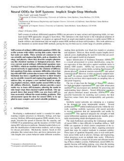 Training Stiff Neural Ordinary Differential Equations with Implicit
  Single-Step Methods