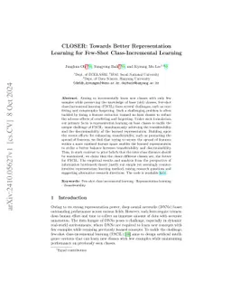 CLOSER: Towards Better Representation Learning for Few-Shot
  Class-Incremental Learning