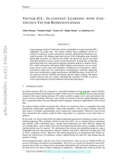 Vector-ICL: In-context Learning with Continuous Vector Representations