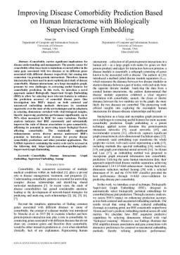 Improving Disease Comorbidity Prediction Based on Human Interactome with
  Biologically Supervised Graph Embedding