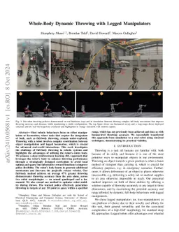 Whole-Body Dynamic Throwing with Legged Manipulators